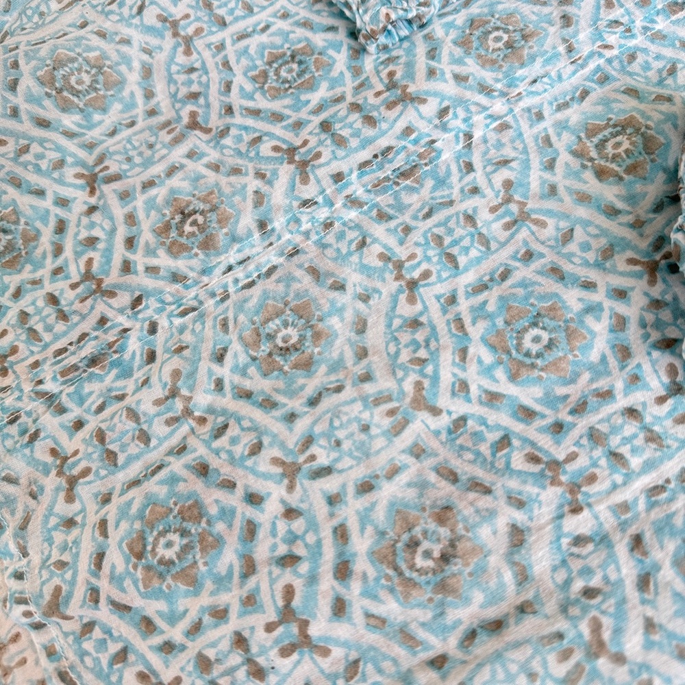 Roberta Roller Rabbit Blue Patterned Top - image 3